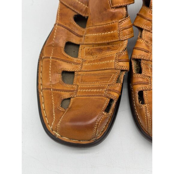 Stacy Adams Men's Light Weight Leather Sandals Summer Size 12M Brown Casual - Picture 6 of 12